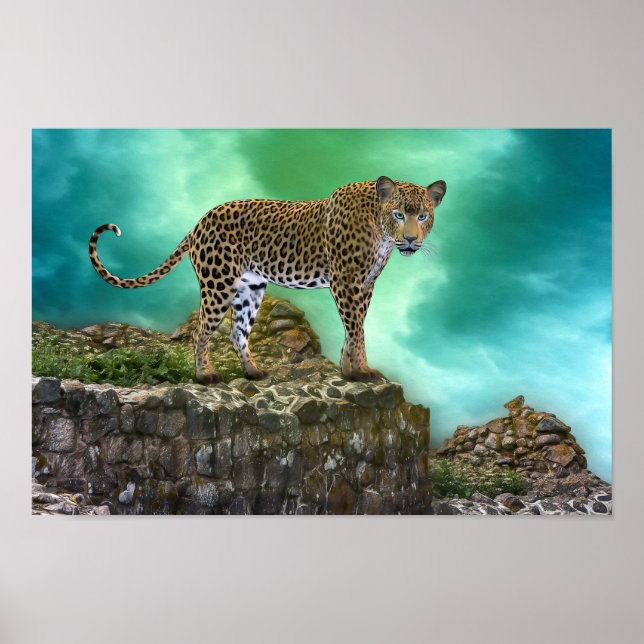 Tierportrait Wildkatze Poster (Vorne)