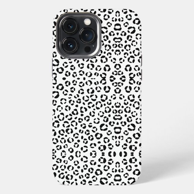 Tierprint Schwarz-Weiß iPhone 13 Pro Max Hülle (Rückseite)