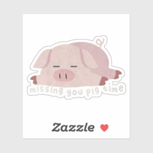 Tierpuppe: Vermisste Schweinezeit Aufkleber