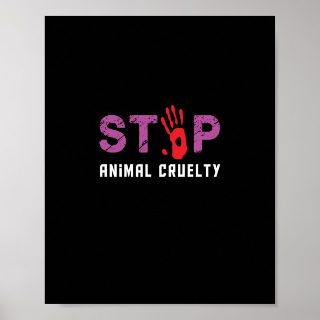 Tierquälerei stoppen poster (Vorne)