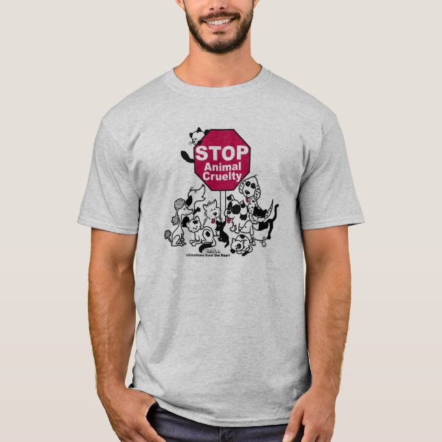 Tierquälerei stoppen T-Shirt (Vorderseite)