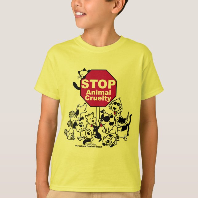 Tierquälerei stoppen T-Shirt (Vorderseite)