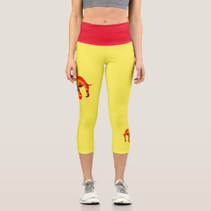 Tierrechte - Elefantensilhouette Fraktal 1 Capri Leggings