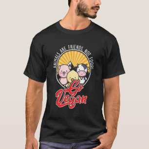 Tierrechte Freunde Lebensmittel Fleisch Vegan Vege T-Shirt