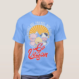 Tierrechte Freunde Lebensmittel Fleisch Vegan Vege T-Shirt