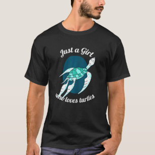 Tierrechte nur ein Mädchen, das Meeresschildkröten T-Shirt
