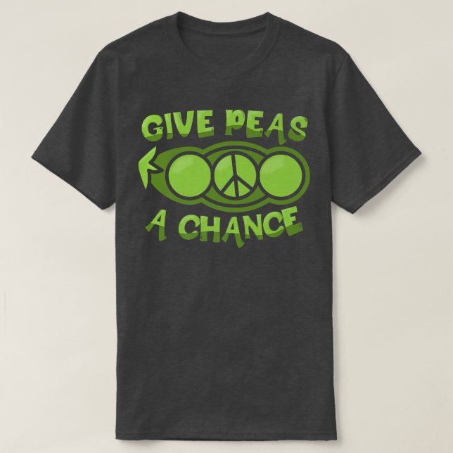 Tierrechte und Vegas geben Peas eine lustige Geleg T-Shirt (Design vorne)