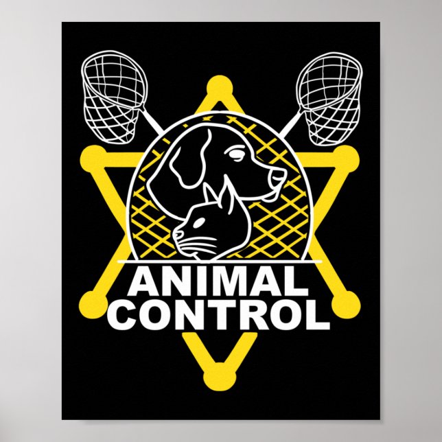 Tierreferent Catcher Cats Hunde Funny Lon Poster (Vorne)