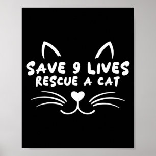 Tierrettung Adoptiere Katzenliebhaber Retten Sie 9 Poster
