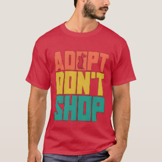 Tierrettung Adoptieren Retro Adoption Tierretter  T-Shirt