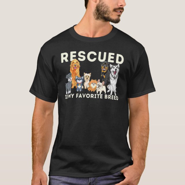 Tierrettung ist mein Lieblingshundin T-Shirt (Vorderseite)