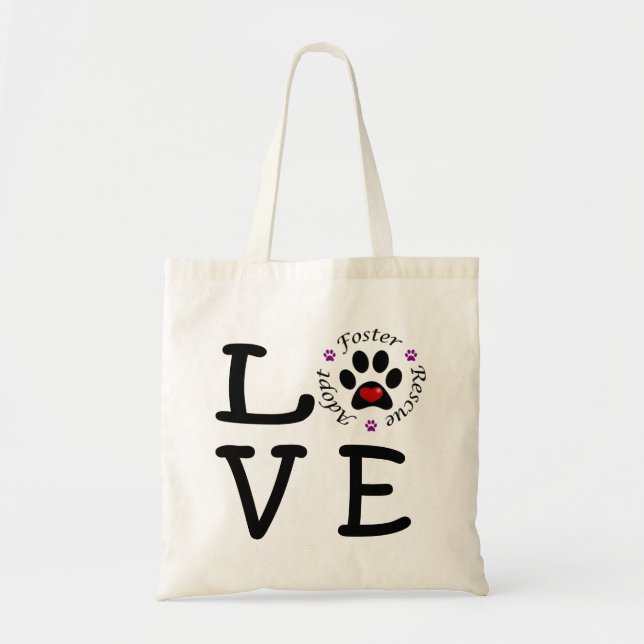 Tierrettungs-Liebe-Budget-Tasche Tragetasche (Vorne)