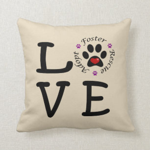 Tierrettungs-Liebe-Polyesterthrow-Kissen Kissen