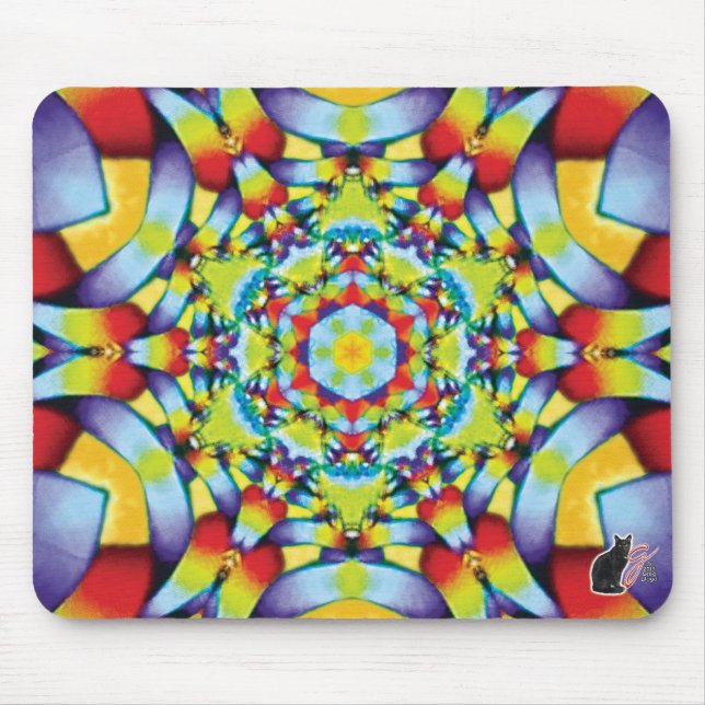 Tiers Kaleidoscope Mouse Pad Mousepad (Vorne)