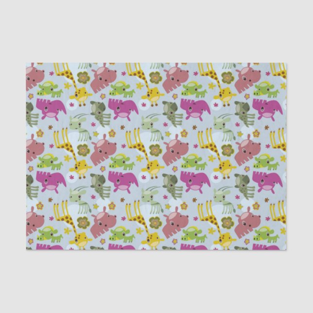 Tiersafarimuster Seidenpapier (Vorderseite)