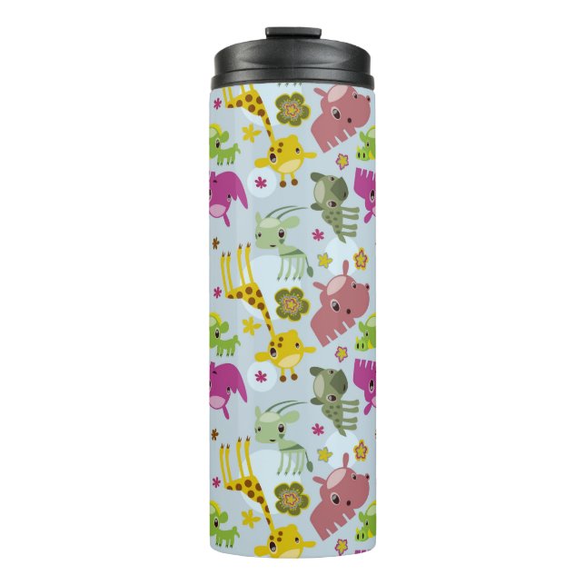 Tiersafarimuster Thermosbecher (Vorderseite)