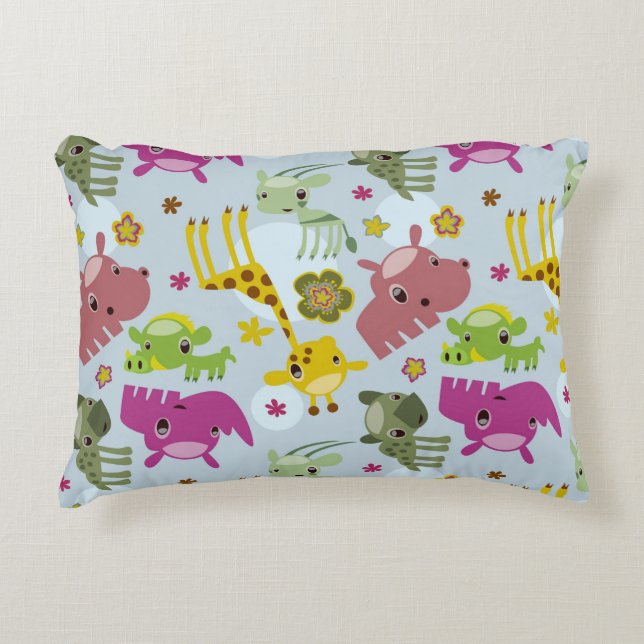 Tiersafarimuster Zierkissen (Vorderseite)