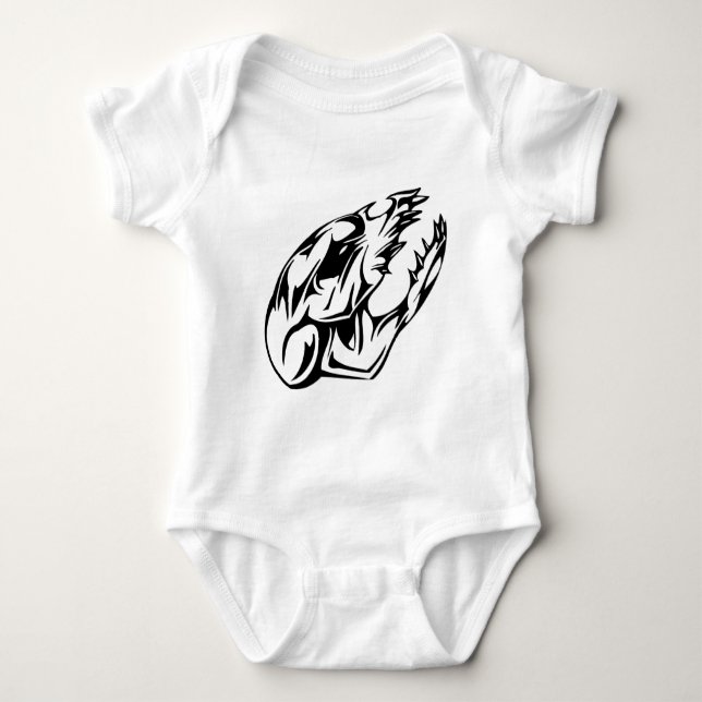 Tierschädel Baby Strampler (Vorderseite)