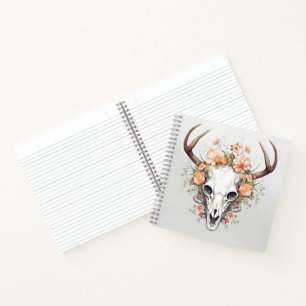 Tierschädel Delikate Blume Notizbuch