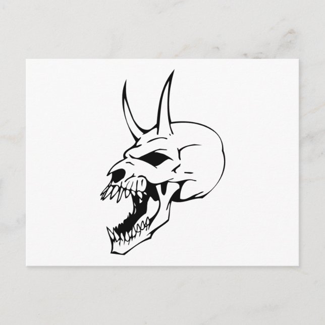 Tierschädel Postkarte (Vorderseite)