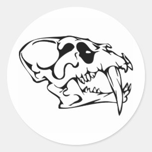 Tierschädel Runder Aufkleber