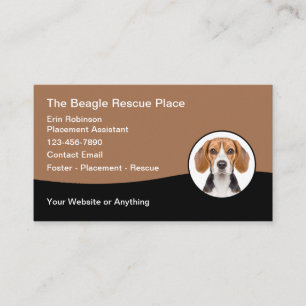Tierschutz für Beagle-Hunderassen Pflege Visitenkarte