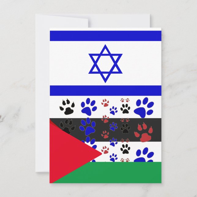 Tierschutz, Israel und Palästina-Karte Dankeskarte (Vorderseite)