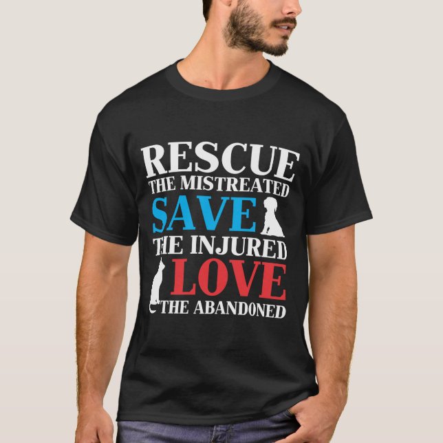 Tierschutz Rett Cat Dog Vet Tech Veterinary T-Shirt (Vorderseite)