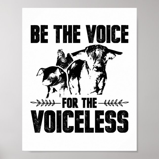 Tierschutz | Vegane vegetarische Vegane Geschenke Poster (Vorne)