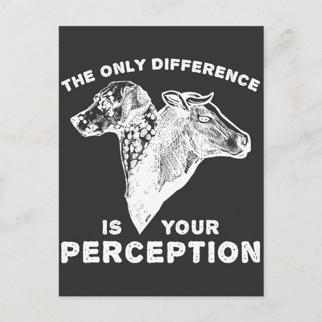 Tierschutz Wahrnehmung von Tierrechten Postkarte (Vorderseite)