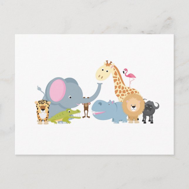 Tierschutzgruppe Weiß Postkarte (Vorderseite)