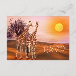 Tierschutzkarte Giraffe Zoo Thema RSVP-Karte RSVP Karte