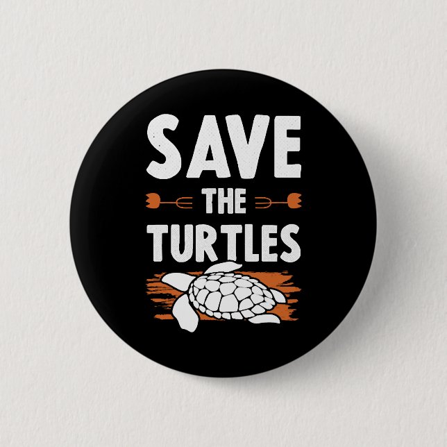 Tierschutzschildkröte Button (Vorderseite)