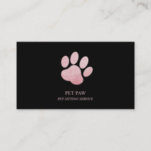 Tiersitzdienst Paw Groomer Veterinär Visitenkarte