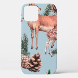 Tierskizze mit Wildkiefernzapfen und Zwillingsrind Case-Mate iPhone Hülle