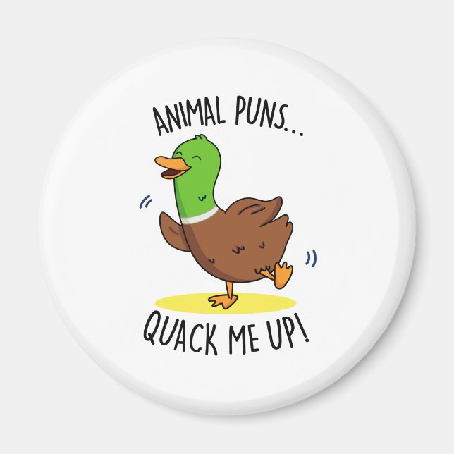 Tiersonnen quacken mich bis zum lustigen Duck Puff Magnet (Vorne)