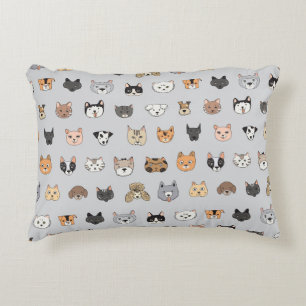 Tierspass: Hunde bei Katzen Doodle Mix Dekokissen