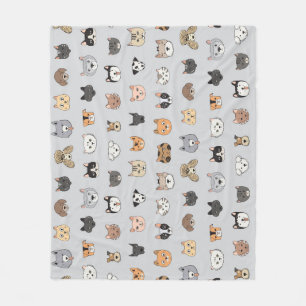 Tierspass: Hunde bei Katzen Doodle Mix Fleecedecke