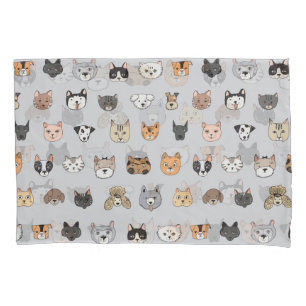 Tierspass: Hunde bei Katzen Doodle Mix Kissenbezug