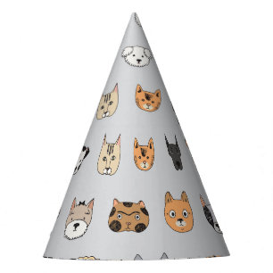 Tierspass: Hunde bei Katzen Doodle Mix Partyhütchen