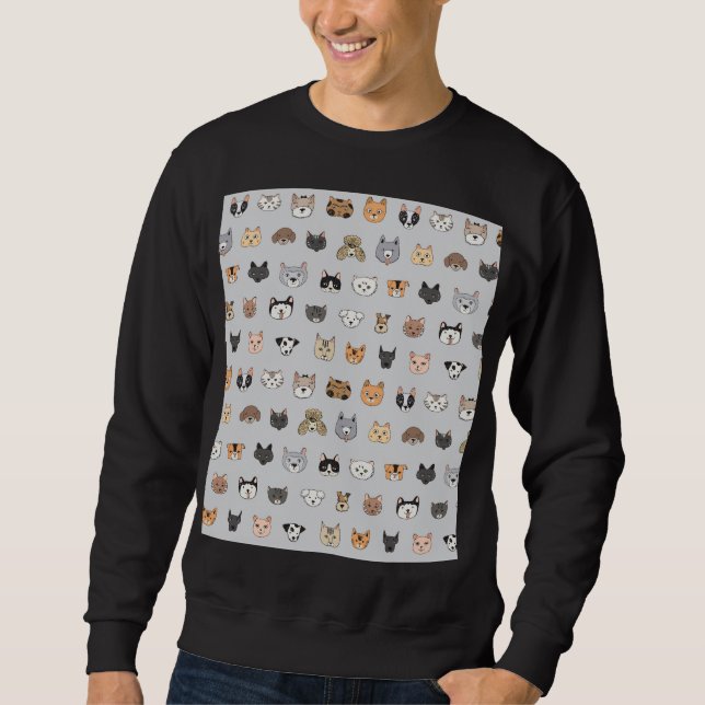 Tierspass: Hunde bei Katzen Doodle Mix Sweatshirt (Vorderseite)