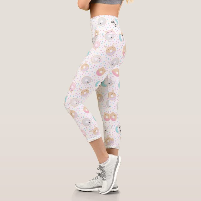 Tierspenden und -sprinklen Niedlich Capri Leggings (Links)