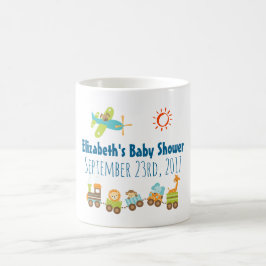 Tierspielzeug-Züge und Airplane-Baby-Dusche Kaffeetasse