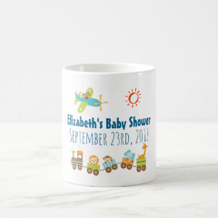 Tierspielzeug-Züge und Airplane-Baby-Dusche Kaffeetasse