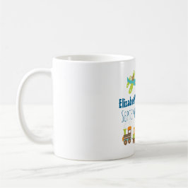 Tierspielzeug-Züge und Airplane-Baby-Dusche Kaffeetasse