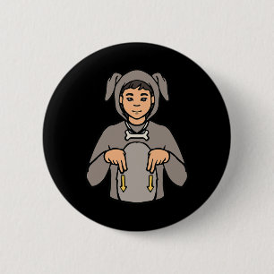 Tierstich der Hand Gesture Deaf Hörverlust Button