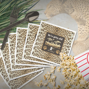 Tiertierdruck Leoparden-Geburtstagspapier-Serviett Serviette