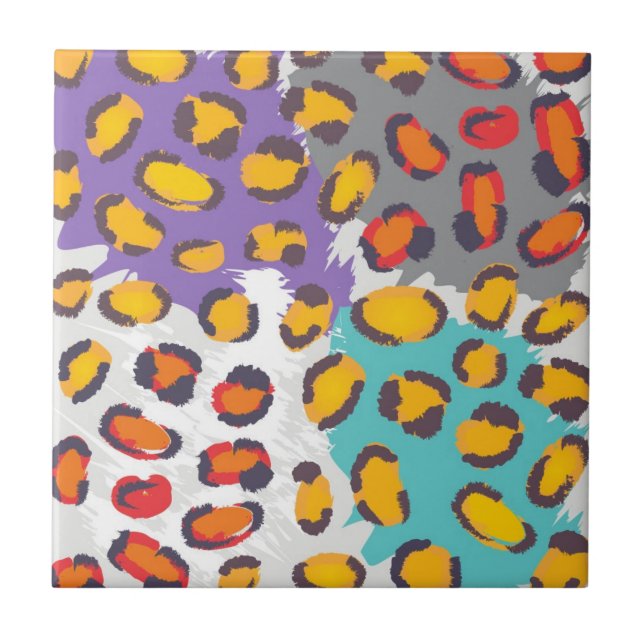 Tiertiermuster Fliese (Vorderseite)