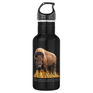 Tiertotem spirituell, Bison, Buffalo Inspiration Trinkflasche
