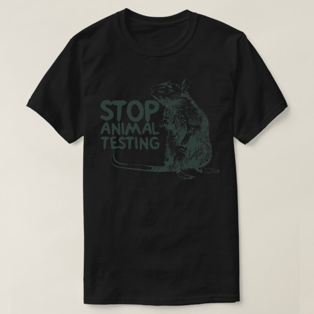 Tierversuche stoppen T-Shirt (Design vorne)